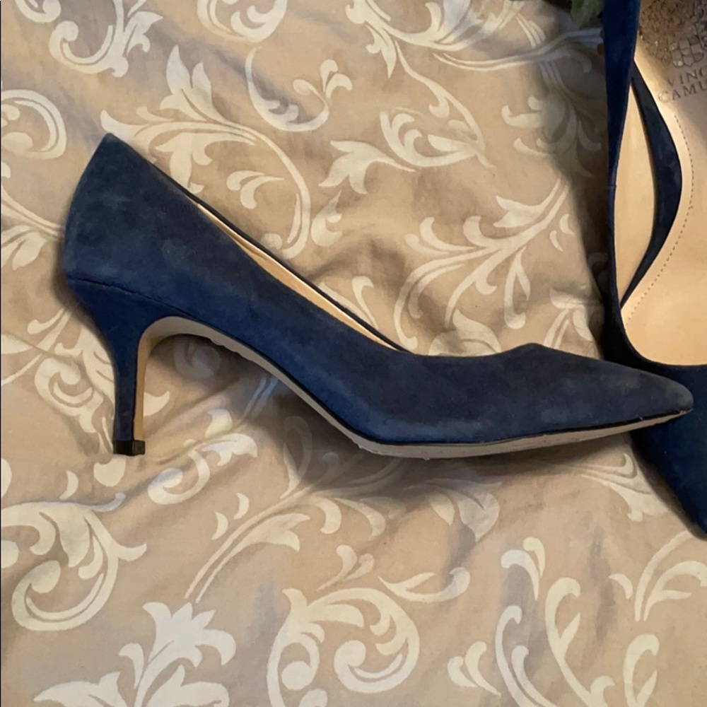 Blue Suede Pumps - Picture 3 of 8